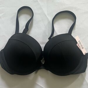 New Victoria’s Secret 38B Push Up Bikini Swim Top Black Swimwear $55 NWT